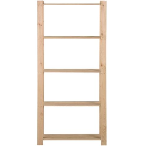 Étagères de rangement，Étagère de stockage 5 niveaux 80x28,5x170 cm Bois de pin massif CFW72538