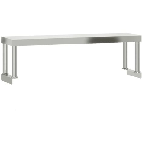 Étagères de rangement，Étagère de table de travail 110x30x35 cm inox CFW83229