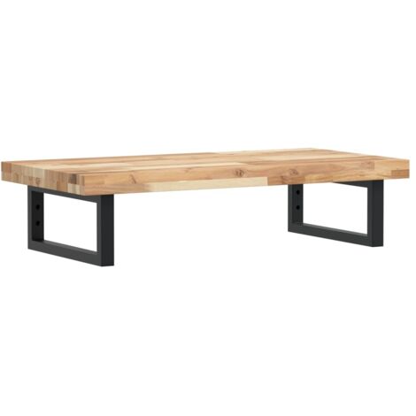 Étagères de rangement,Étagère de vasque murale acier et bois massif d'acacia CFW99690
