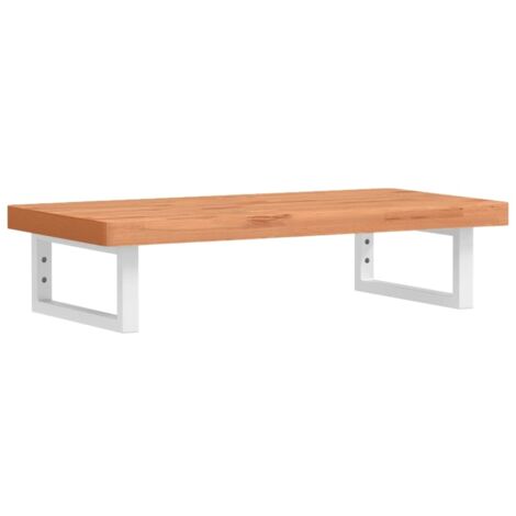 Étagères de rangement，Étagère de vasque murale acier et bois massif de hêtre CFW35617
