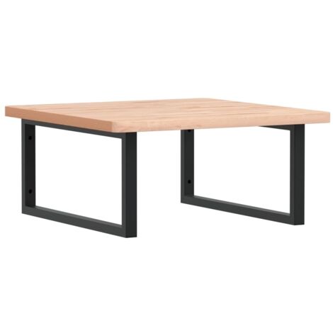 Étagères de rangement，Étagère de vasque murale acier et bois massif de hêtre CFW41620