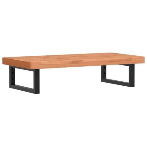 Étagères de rangement，Étagère de vasque murale acier et bois massif de hêtre CFW45729