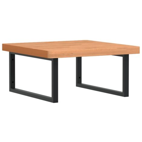 Étagères de rangement，Étagère de vasque murale acier et bois massif de hêtre CFW60105