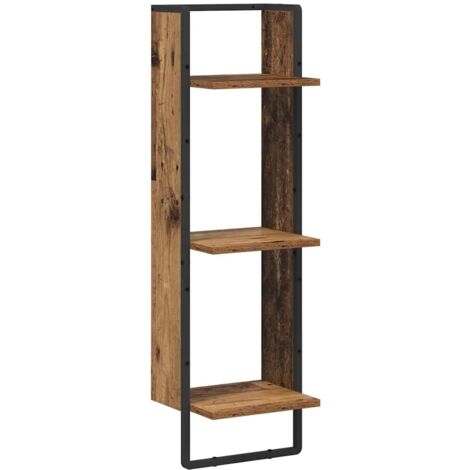 Étagères de rangement,Étagère Murale Bois Ancien 30 x 25 x 100 cm Bois d'ingénierie CFW10229