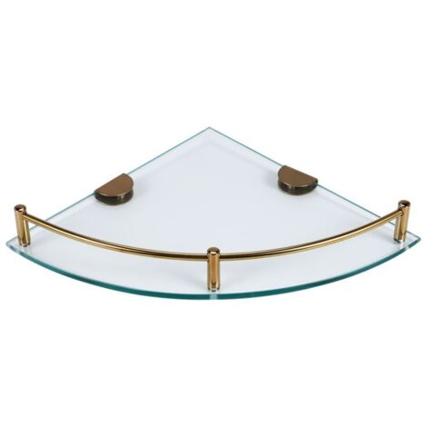 ÉTagèRes de Salle Bain, éTagèRe D'Angle en Verre Bain FixéE au Mur, Trempé pour Ranger le Gel Douche/Savon-B