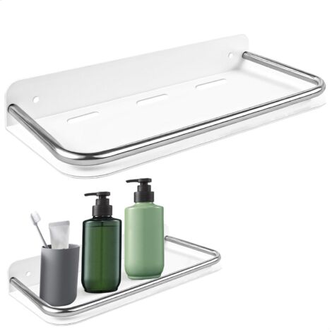 Étagères de salle de bain sans trous, étagères de rangement pour salle de bain, étagères murales pour salle de bain, étagères de rangement pour salle de bain