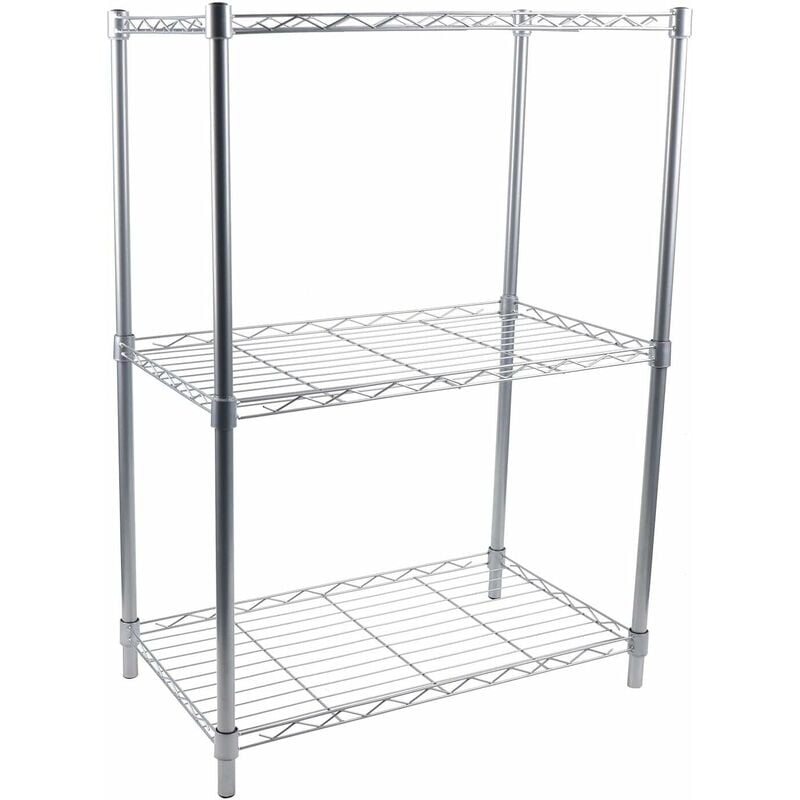 Étagères en métal étagère de rangement de cuisine Étagère de rangement 3 niveaux étagères sur pied 56x35x80cm étagère de cuisine organisateur étagère