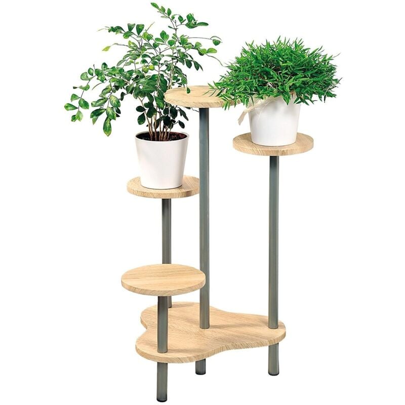 Support multiple pour 4 plantes - Hauteur 75 cm - Bois - Livraison gratuite