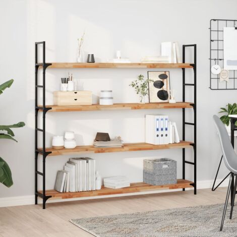 Étagères flottantes 2 pcs-Étagère murale-Étagère Suspendue 140x20x4 cm acacia massif à l'huile 775754