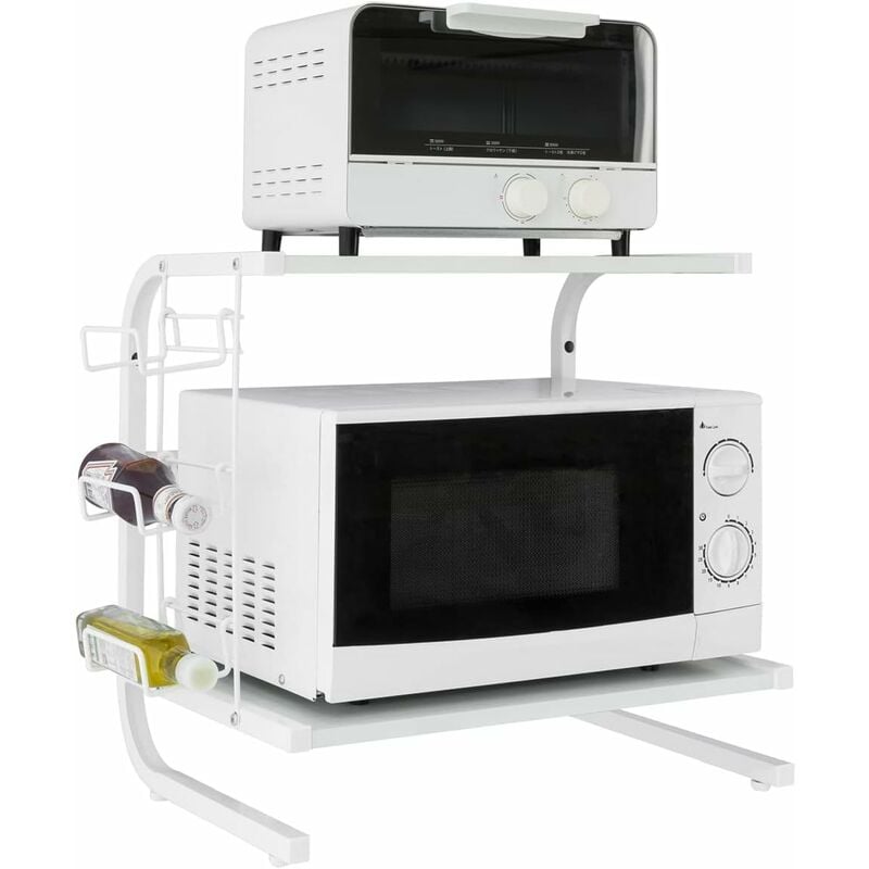 Tagères micro ondes de cuisine Mini-étagère Four Micro-ondes Meuble rangement cuisine de service FRG092-W Sobuy