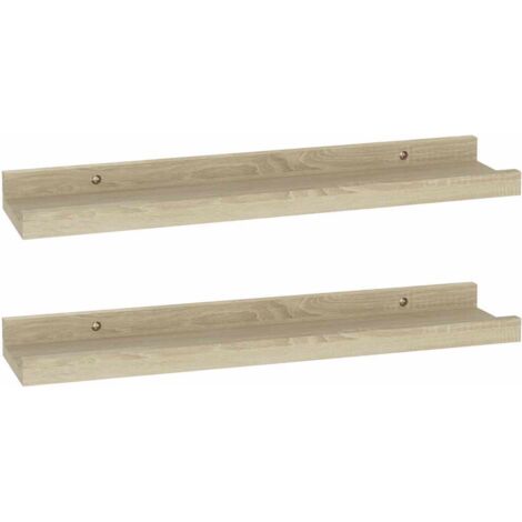Étagères murale  Étagère flottantes 2 pièces Chêne Sonoma 40x9x3 cm
