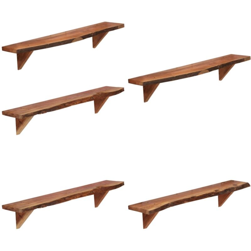 Vidaxl - tagères murales 2 pcs 90x20x18 cm Bois d'acacia massif - Étagères Murales - Étagères En Bois - Décoration Intérieure - Rangement Mural