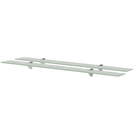 Étagères murales 2 pcs-Étagère flottante-Étagère de rangement suspendue Verre 100 x 10 cm 8 mm 133126
