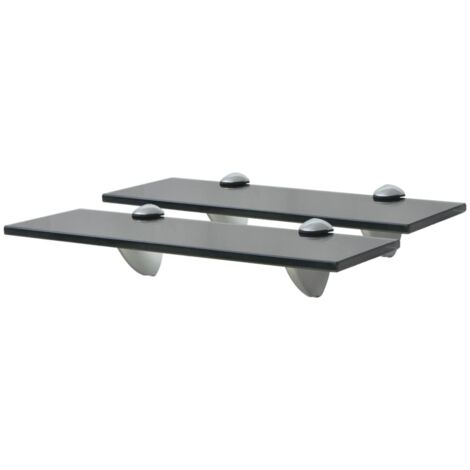 Étagères murales 2 pcs-Étagère flottante-Étagère de rangement suspendue Verre 30 x 20 cm 8 mm 317652