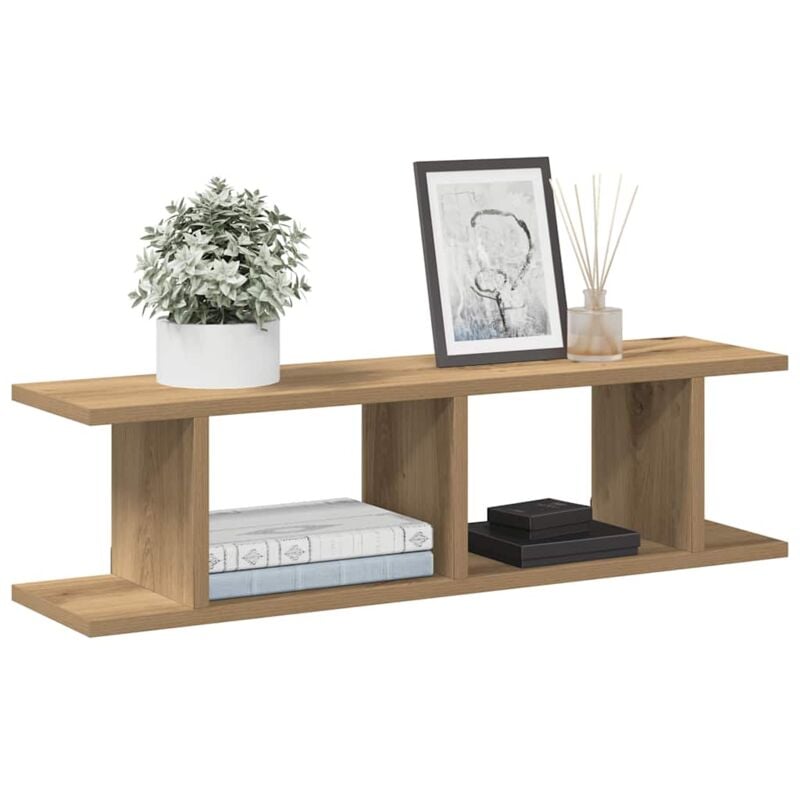 Vidaxl - tagères murales 2 pcs chêne artisanal 75x18x20 cm