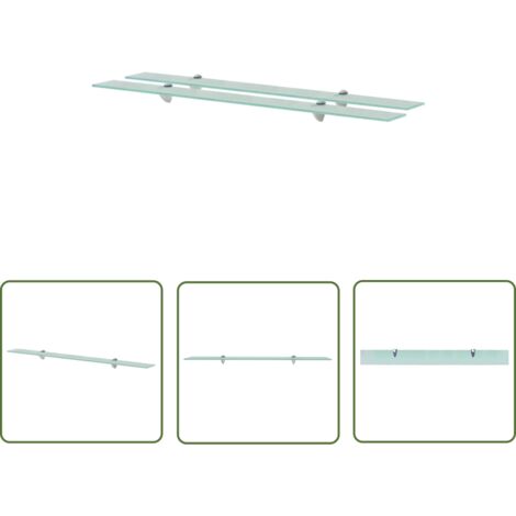 Étagères murales 2 pcs Verre 100x10 8 mm
