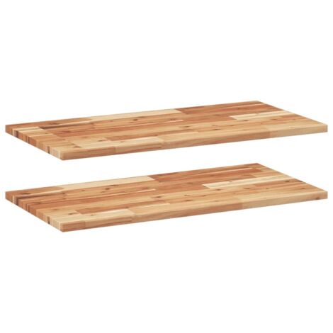 Étagères murales 2 pcs，Étagère flottante 100x40x2 cm acacia massif à l'huile CFW17170