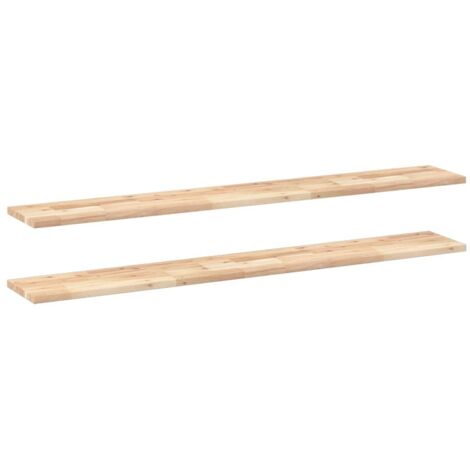 Étagères murales 2 pcs，Étagère flottante 120x20x2 cm acacia massif non traité CFW38813