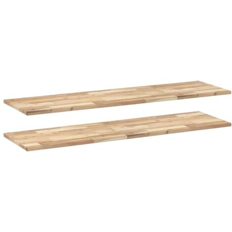 Étagères murales 2 pcs,Étagère flottante 160x40x2 cm acacia massif non traité CFW58054