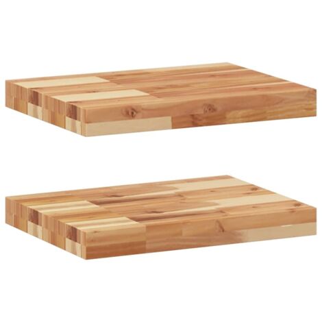 Étagères murales 2 pcs，Étagère flottante 40x30x4 cm acacia massif à l'huile CFW94490