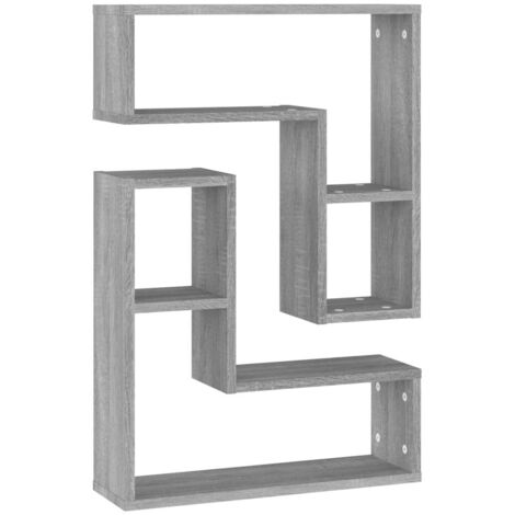 Étagères murales 2pcs  Étagères flottantes Sonoma gris 50x15x50 cm Bois d’ingénierie