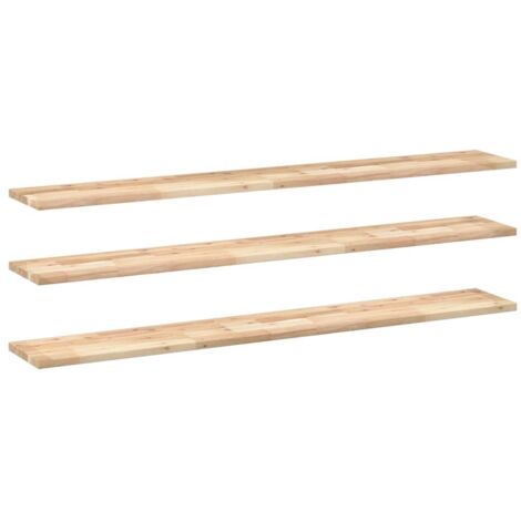 Étagères murales 3 pcs，Étagère flottante 120x20x2 cm acacia massif non traité CFW45466