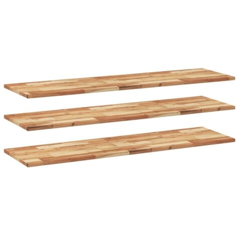 Étagères murales 3 pcs，Étagère flottante 120x40x2 cm acacia massif à l'huile CFW15967