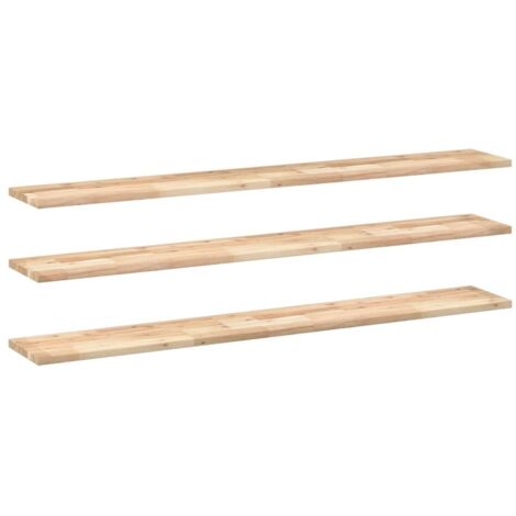 Étagères murales 3 pcs,Étagère flottante 160x20x2 cm acacia massif non traité CFW87476