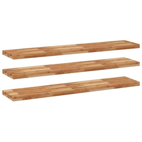 Étagères murales 3 pcs，Étagère flottante 160x30x4 cm acacia massif à l'huile CFW82985