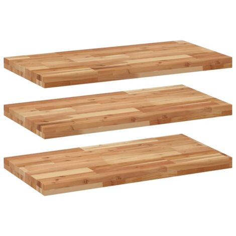 Étagères murales 3 pcs，Étagère flottante 80x40x4 cm acacia massif à l'huile CFW23150