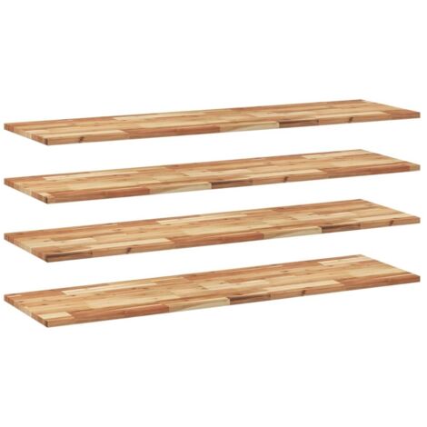 Étagères murales 4 pcs，Étagère flottante 120x40x2 cm acacia massif à l'huile CFW27882