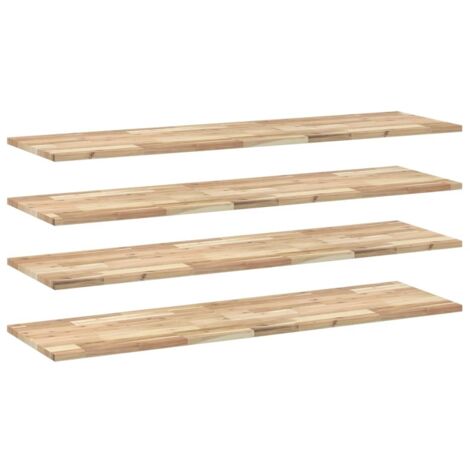 Étagères murales 4 pcs,Étagère flottante 160x40x2 cm acacia massif non traité CFW89680