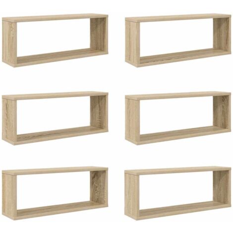 Étagères murales cube 6 pcs  Étagères flottantes Chêne sonoma Bois d’ingénierie