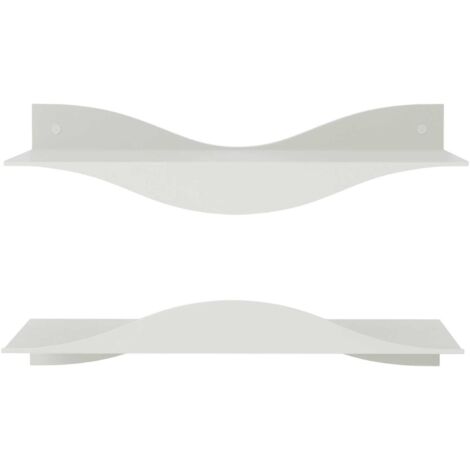 Etagères murales en acier Surf (Lot de 2)