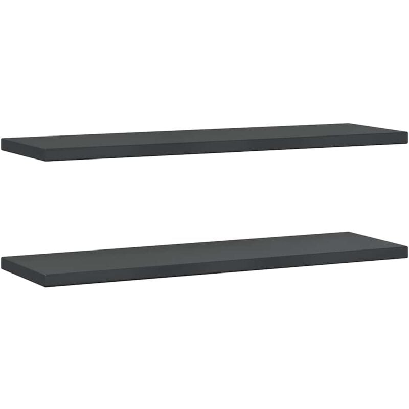 Vidaxl - tagères murales 2 pcs 100x30x3 cm noir acier inoxydable