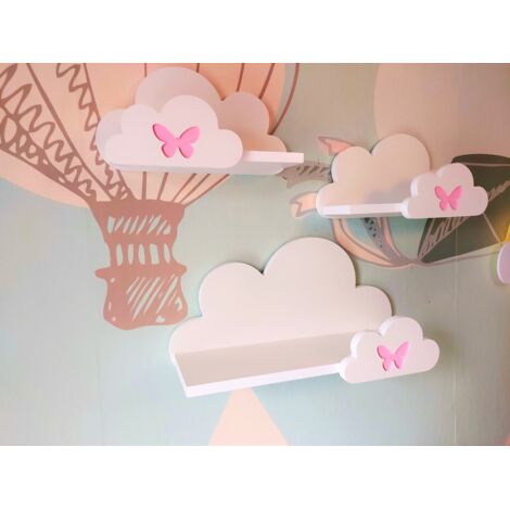 Étagères nuage MOLI avec papillons