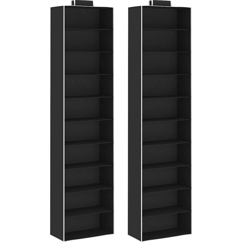 Étagères suspendues de rangement 2 pcs 10 niveaux Tissu vidaXL