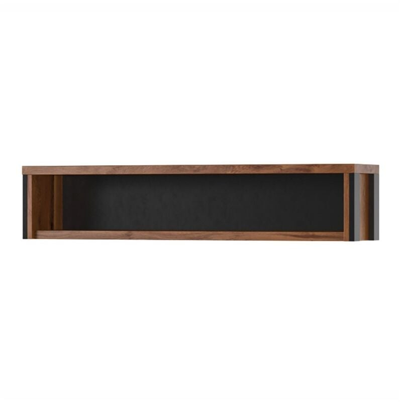 Etagère 120cm collection WINDSOR. Coloris chêne foncé et gris anthracite.