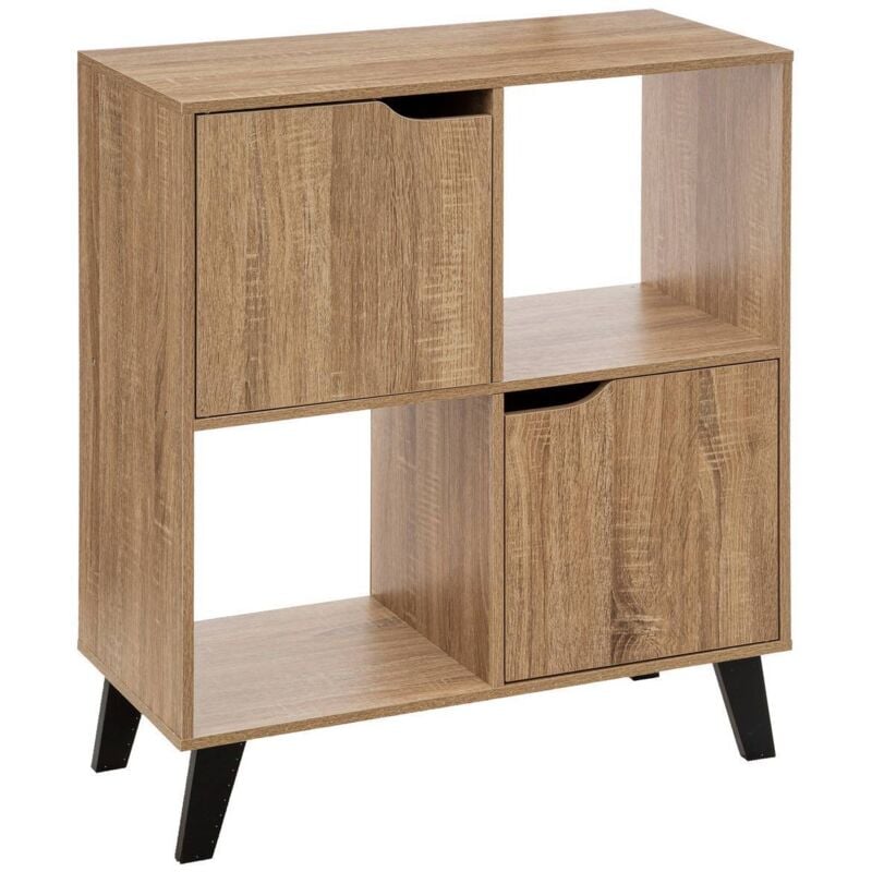 5five Simply Smart - tagère 4 cases porte ceda effet bois naturel - 5five