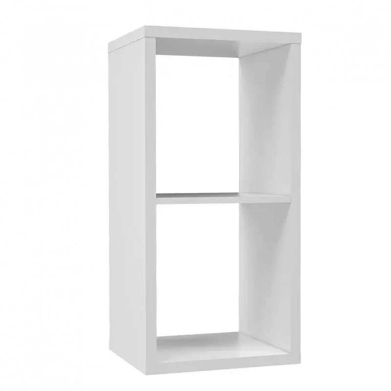 Meubletmoi - Etagère cube 2 casiers blanc mat - classico