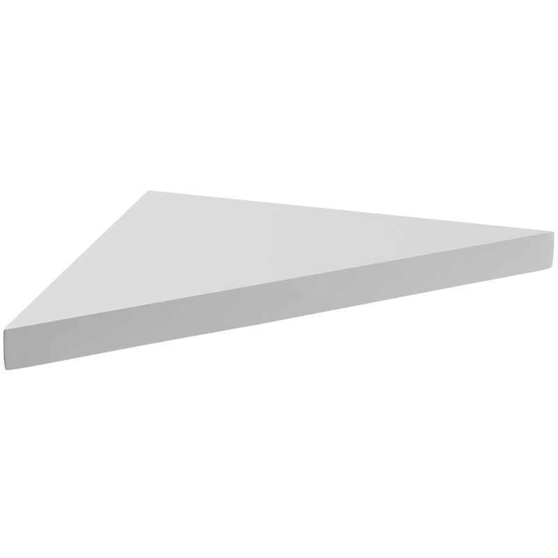 U-tile - Etagère d'angle en solid surface - 24 x 24 cm x 2,4 cm d'épaisseur - blanc