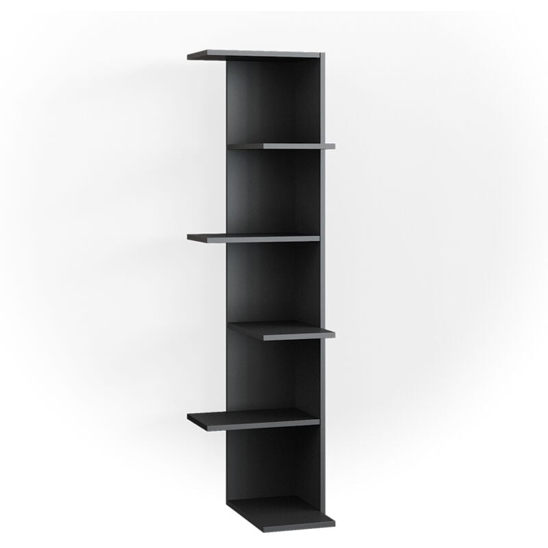 Vicco - tagère d'angle Tera, Anthracite, 37 x 140.1 cm