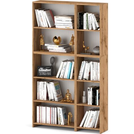 Étagre de bureau - 110 cm - Chne Wotan - Design moderne - Rangement pratique et élégant