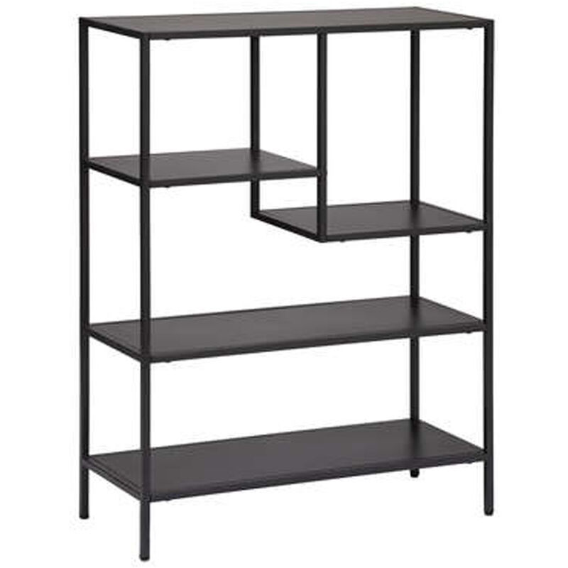 Etagère en acier coloris noir - Longueur 75 x Profondeur 30 x Hauteur 100 cm