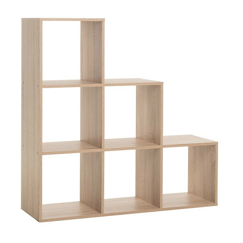 Finori - Etagère escaliers 6 cases naturel