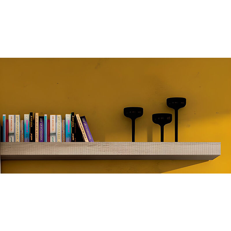 Etagère murale coloris chêne cambrian - Longueur 130 x profondeur 23 x hauteur 6,50 cm -PEGANE-