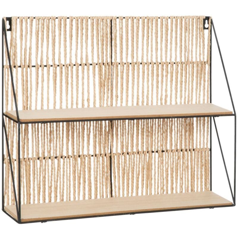 Atmosphera - tagère murale Cosy corde et métal 48x40cm créateur d'intérieur