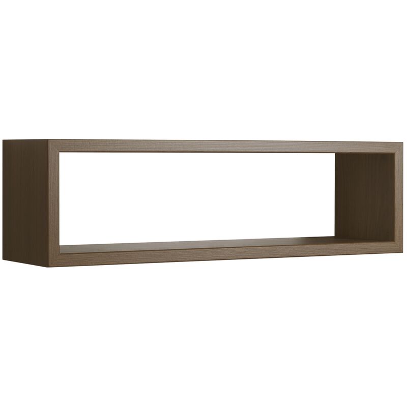 Tagère murale rectangulaire cube design moderne Regulus - Chêne