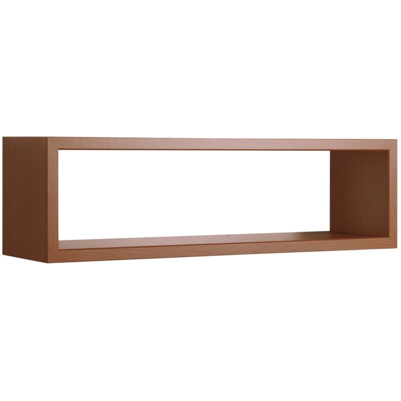 Étagère murale rectangulaire cube design moderne Regulus - Marron