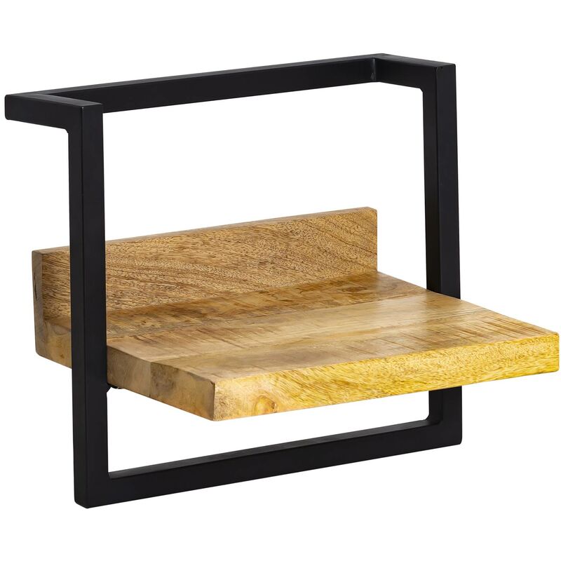 Made In Meubles - Etagère murale en bois de manguier moyen modèle Joie